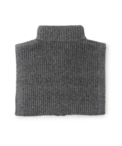 SHOO・LA・RUE（シューラルー）の「◆レイヤード風コーデが楽しめる ニットネックウォーマー（ネックウォーマー/スヌード・レディース・グレー/ブラック/ベージュ・00）」の6枚目の写真