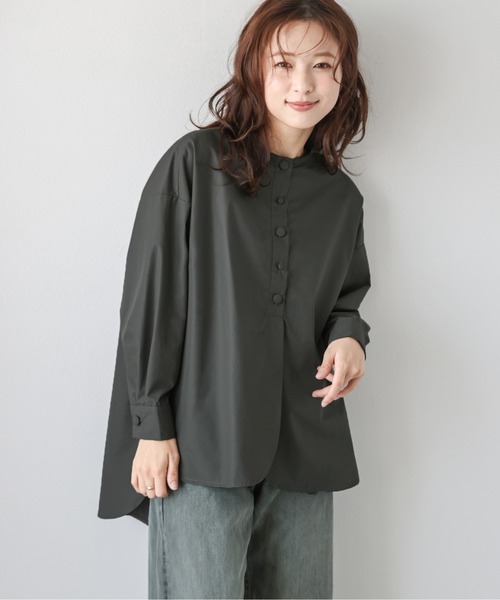 La-gemme(ラジェム)の「ラウンドヘムブラウス(シャツ/ブラウス・レディース・ホワイト/ブラック/グレー系その他・フリー)」の7枚目の写真