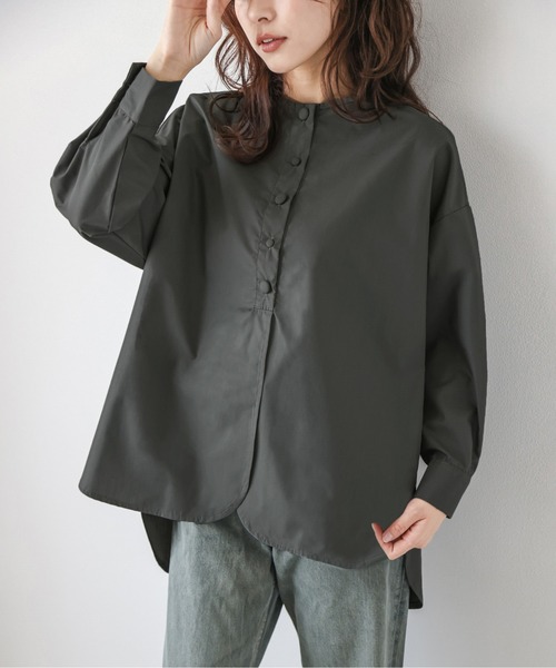 La-gemme(ラジェム)の「ラウンドヘムブラウス(シャツ/ブラウス・レディース・ホワイト/ブラック/グレー系その他・フリー)」の8枚目の写真