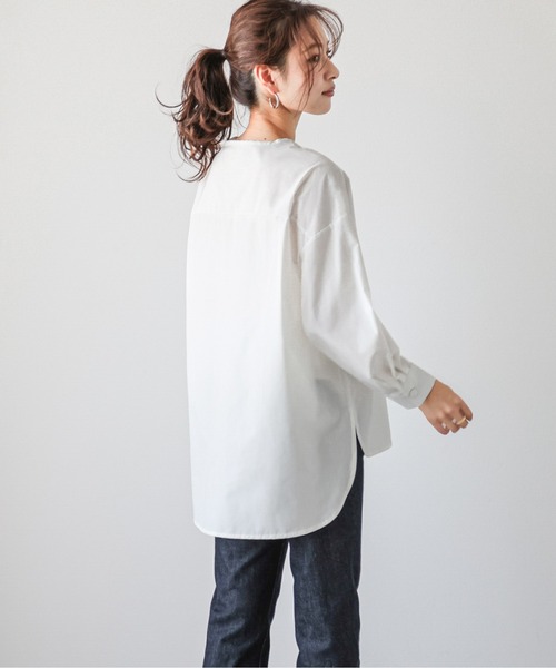 La-gemme(ラジェム)の「ラウンドヘムブラウス(シャツ/ブラウス・レディース・ホワイト/ブラック/グレー系その他・フリー)」の10枚目の写真