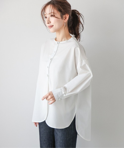 La-gemme(ラジェム)の「ラウンドヘムブラウス(シャツ/ブラウス・レディース・ホワイト/ブラック/グレー系その他・フリー)」の15枚目の写真