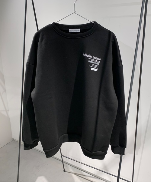 Teem Store(チームストア)の「裏起毛バックプリントオーバーサイズスウェットプルオーバー(スウェット・レディース・グレー/ブラック/アイボリー/チャコール・L/M)」の10枚目の写真