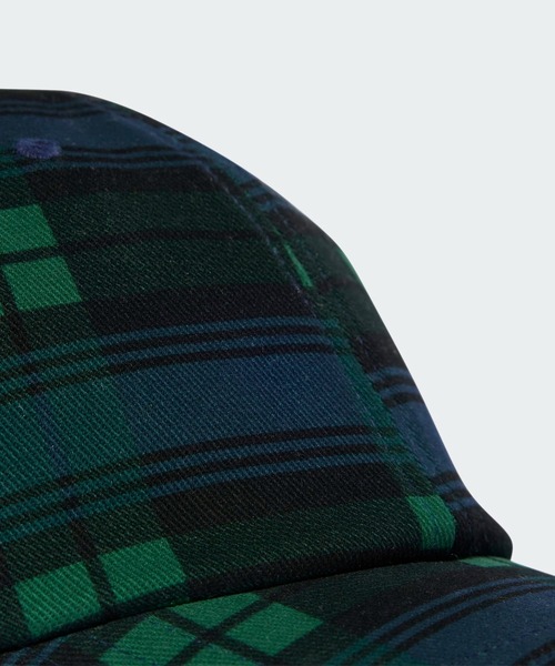 【adidas】速達無料 Originalsタータンチェック柄キャップ/green セール】タータン バスケットボール キャップ / アディダス