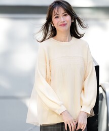 【洗える】ビスチェ風チュールコンビ ニット
