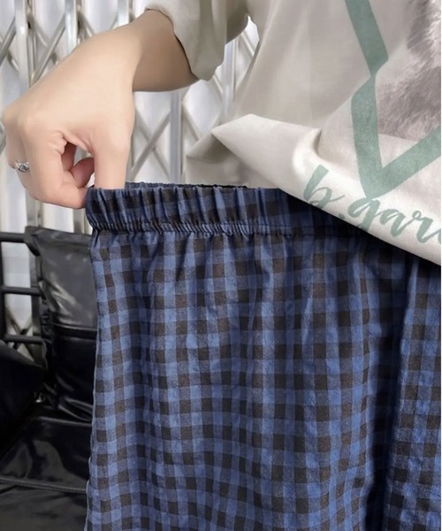 ammy.(エイミードット)の「【 ammy. / エイミードット 】 チェック柄 リラックスパンツ / ルームウェア(その他パンツ・レディース・ブラック系/グレー系/ブラウン系/ネイビー系/ブルー系/オレンジ系/パープル系・FREE)」の9枚目の写真