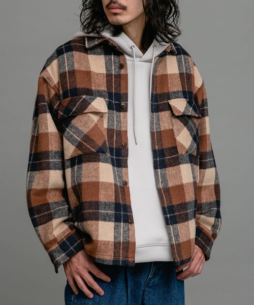 URBAN RESEARCH Sonny Label(アーバンリサーチサニーレーベル)の「シャギーチェックレギュラーカラーシャツ(シャツ/ブラウス・メンズ・ブルー系その他/レッド系その他/ブラウン系その他・LARGE/MEDIUM)」の4枚目の写真