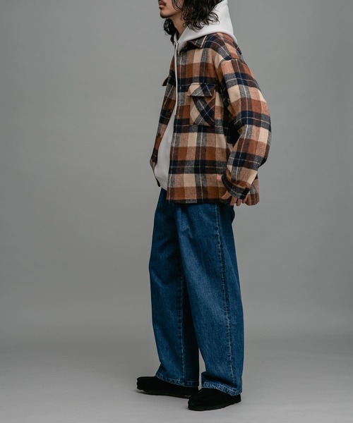 URBAN RESEARCH Sonny Label(アーバンリサーチサニーレーベル)の「シャギーチェックレギュラーカラーシャツ(シャツ/ブラウス・メンズ・ブルー系その他/レッド系その他/ブラウン系その他・LARGE/MEDIUM)」の10枚目の写真
