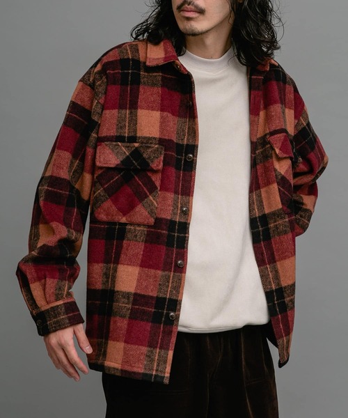 URBAN RESEARCH Sonny Label(アーバンリサーチサニーレーベル)の「シャギーチェックレギュラーカラーシャツ(シャツ/ブラウス・メンズ・ブルー系その他/レッド系その他/ブラウン系その他・LARGE/MEDIUM)」の13枚目の写真