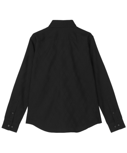 TOKYO SHIRTS(トウキョウシャツ)の「デザインカジュアル長袖シャツ ボタンダウン(ポロシャツ・メンズ・ブラック・M/S/L/LL)」の4枚目の写真