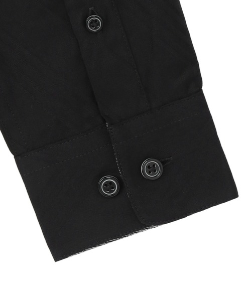 TOKYO SHIRTS(トウキョウシャツ)の「デザインカジュアル長袖シャツ ボタンダウン(ポロシャツ・メンズ・ブラック・M/S/L/LL)」の3枚目の写真
