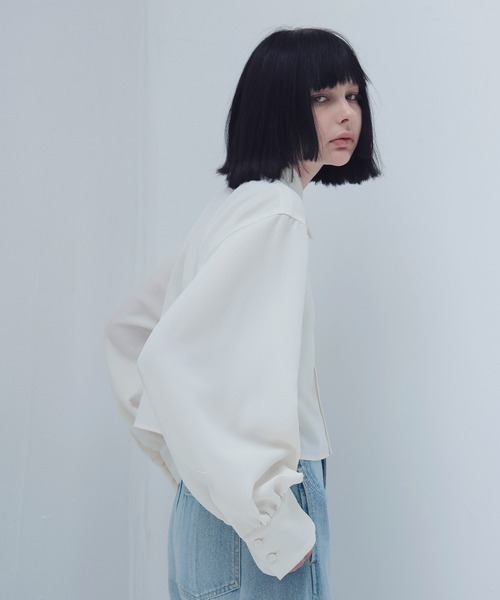 ブラウス シャツ cropped boxy shirt(クロップド丈ボクシーシャツ) レディース セール】cropped boxy shirt(クロップド丈ボクシーシャツ