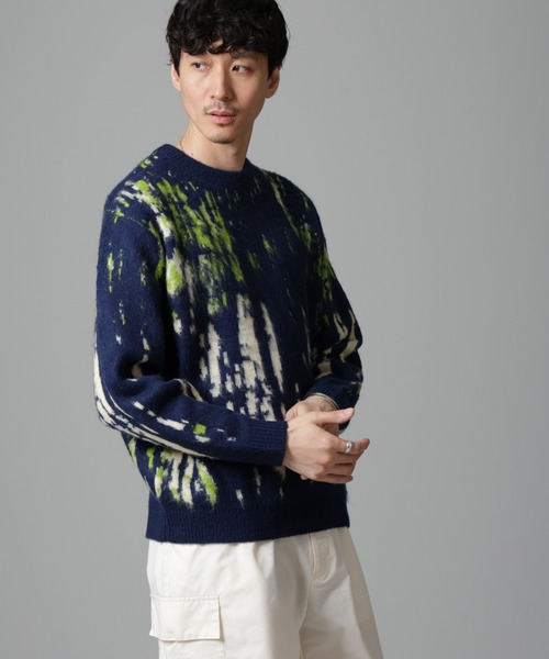 【セール】ペイントグラデーションモヘヤライクニット（ニット/セーター）｜nano･universe（ナノユニバース） 5,518円