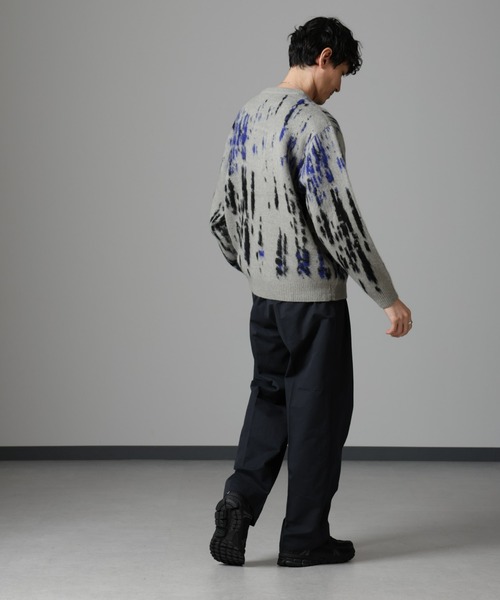 NANO universe（ナノユニバース）の「ペイントグラデーションモヘヤライクニット（ニット/セーター・メンズ・ネイビー/オリーブ/ブルーグリーン/ブラック/グレー・M/L）」の11枚目の写真