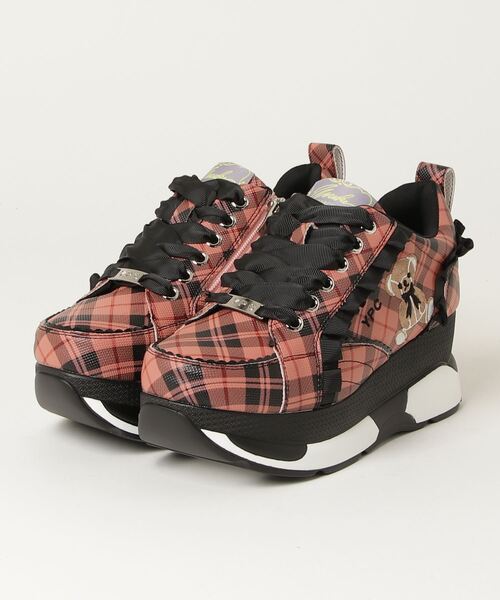 ヨースケYOSUKEウィメンズ厚底ダブルフリルロマンチックリボン