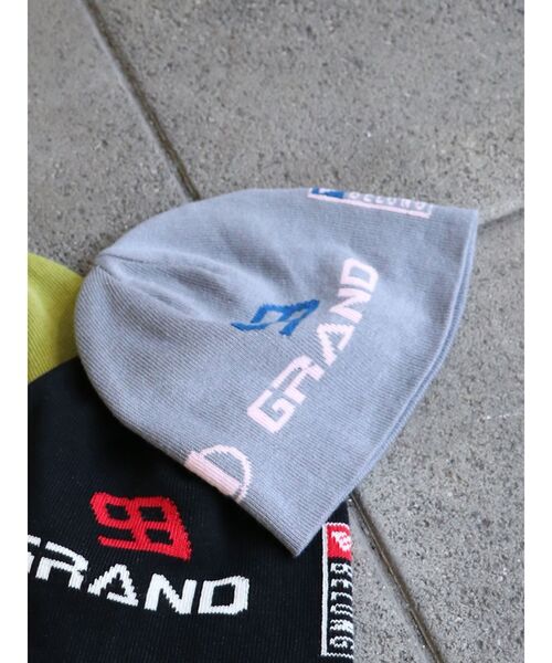 jouetie(ジュエティ)の「レーシングジャガードビーニー(ニットキャップ/ビーニー・レディース・ブラック/グレー/グリーン・FREE)」の2枚目の写真