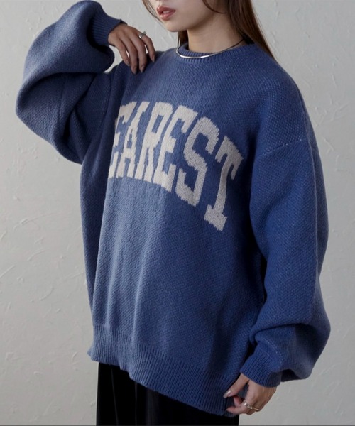 セール】BIGロゴジャガーニット/ニットプルオーバー（ニット/セーター