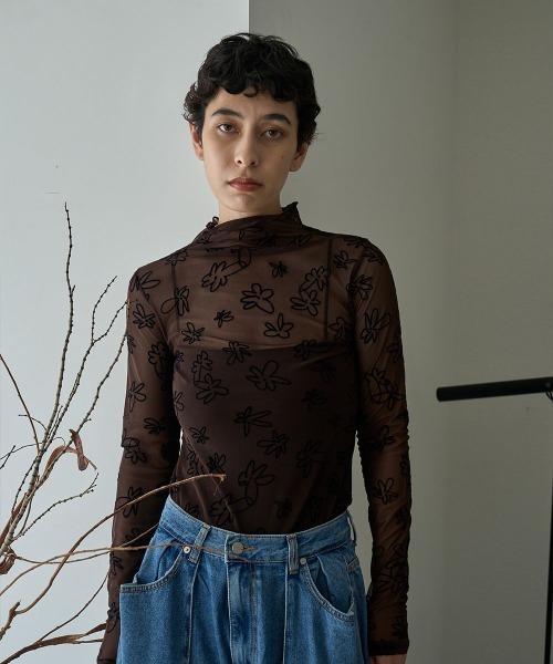 FLOCKY SHEER TOPS（その他トップス）｜marjour（マージュール）