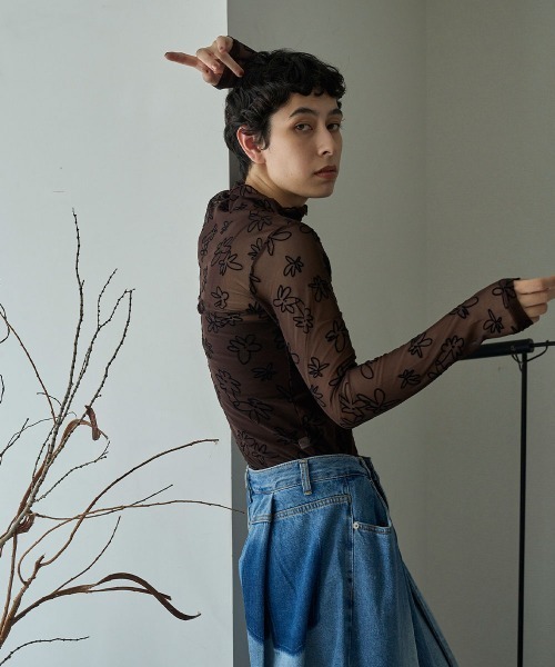 FLOCKY SHEER TOPS（その他トップス）｜marjour（マージュール）