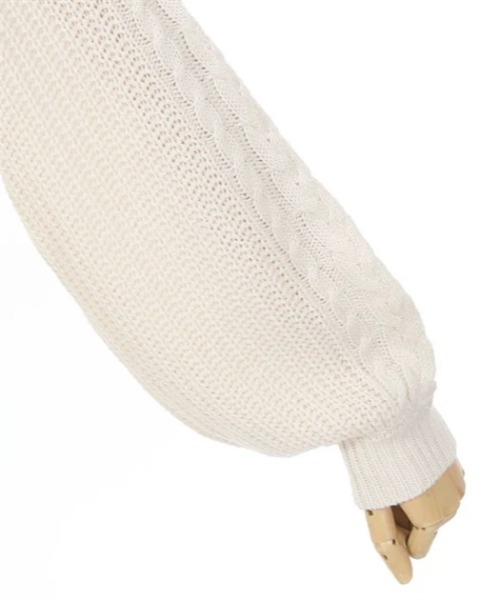 axes femme（アクシーズファム）の「Ｗ編み上げニットチュニック（チュニック・レディース・ブラック/ミント/ワイン/キナリ/ピンク・FREE）」の16枚目の写真