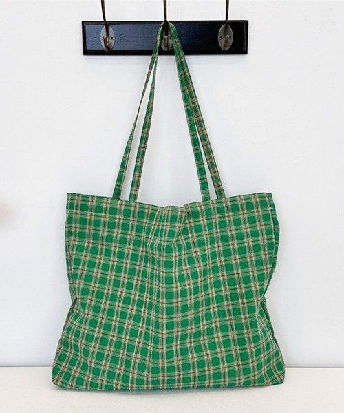 レトロチェック柄トートバッグ（トートバッグ）｜IRADOWL（アイラ
