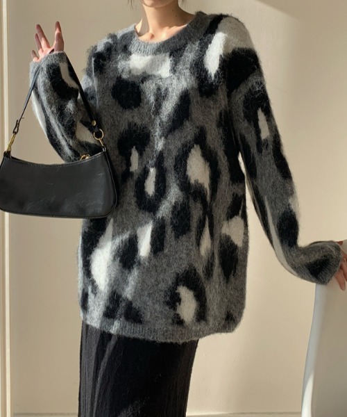 美品 Chloe クロエ レオパード柄 ニット XS 美品 Chloe クロエ レオパード柄 ニット XS