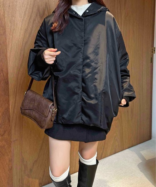 apres jour clair（アプレジュールクレア）の「【apres jour clair】中綿フードコクーンアウター【ZOZOTOWN限定アイテム】（ブルゾン・レディース・アイボリー/ブラウン系その他/ブラック・フリー/X-LARGE）」の22枚目の写真