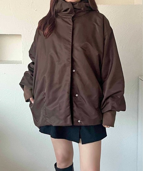 apres jour clair（アプレジュールクレア）の「【apres jour clair】中綿フードコクーンアウター【ZOZOTOWN限定アイテム】（ブルゾン・レディース・アイボリー/ブラウン系その他/ブラック・フリー/X-LARGE）」の11枚目の写真