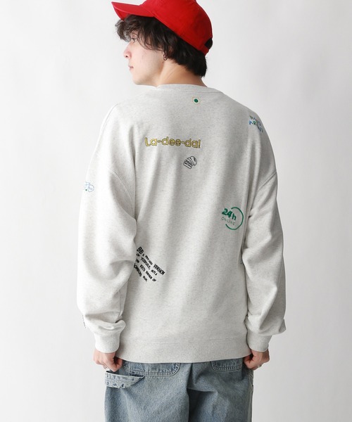 RAGEBLUE（レイジブルー）の「サガラ刺繍/ワッペンデザイン/オーバーサイズスウェット（スウェット・メンズ・ホワイト/ネイビー/イエロー・LARGE/MEDIUM）」の22枚目の写真