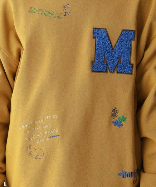 RAGEBLUE（レイジブルー）の「サガラ刺繍/ワッペンデザイン/オーバーサイズスウェット（スウェット・メンズ・ホワイト/ネイビー/イエロー・LARGE/MEDIUM）」の5枚目の写真