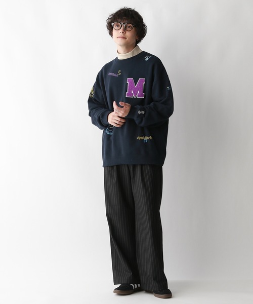 RAGEBLUE（レイジブルー）の「サガラ刺繍/ワッペンデザイン/オーバーサイズスウェット（スウェット・メンズ・ホワイト/ネイビー/イエロー・LARGE/MEDIUM）」の15枚目の写真