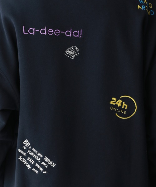 RAGEBLUE（レイジブルー）の「サガラ刺繍/ワッペンデザイン/オーバーサイズスウェット（スウェット・メンズ・ホワイト/ネイビー/イエロー・LARGE/MEDIUM）」の8枚目の写真