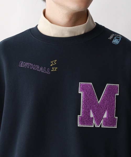 RAGEBLUE（レイジブルー）の「サガラ刺繍/ワッペンデザイン/オーバーサイズスウェット（スウェット・メンズ・ホワイト/ネイビー/イエロー・LARGE/MEDIUM）」の11枚目の写真