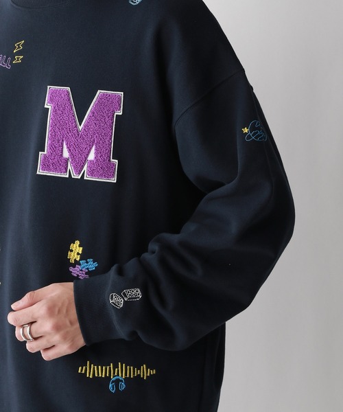 RAGEBLUE（レイジブルー）の「サガラ刺繍/ワッペンデザイン/オーバーサイズスウェット（スウェット・メンズ・ホワイト/ネイビー/イエロー・LARGE/MEDIUM）」の12枚目の写真