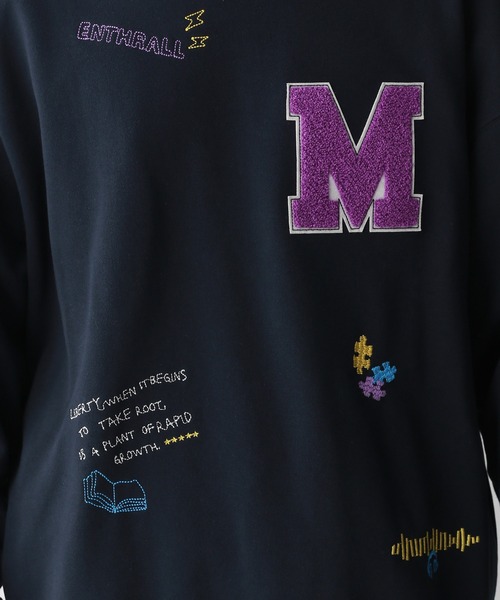 RAGEBLUE（レイジブルー）の「サガラ刺繍/ワッペンデザイン/オーバーサイズスウェット（スウェット・メンズ・ホワイト/ネイビー/イエロー・LARGE/MEDIUM）」の7枚目の写真