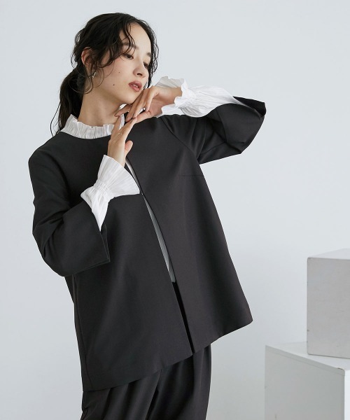 Callarus(カラルス)の「【入学式・卒業式・フォーマル】バックプリーツデザインジャケットストレッチパンツスーツ(ジャケット+パンツ)〔Callarus〕(スーツセット・レディース・ブラック/ベージュ・LL/L/M/S/3L)」の21枚目の写真