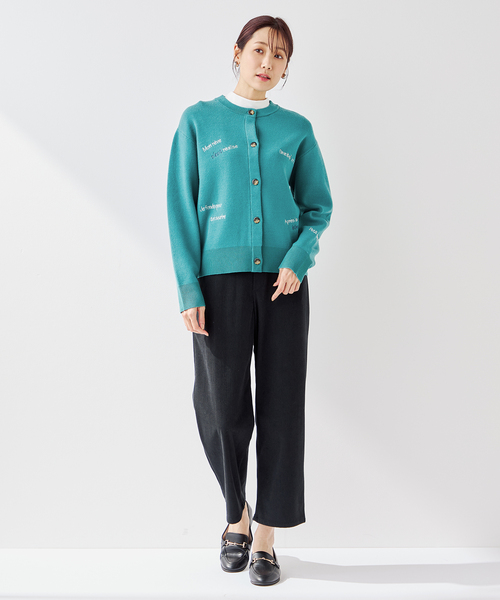 Petit Honfleur(プチオンフルール)の「コーデュロイパンツ(スラックス・レディース・アイボリー/ブラック/カーキ・M/L)」の17枚目の写真