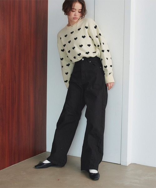 新品 WONEM スウェットブロッキングラインデニムパンツ ワンフォークロージング 1111clothing ◇バルーンカーゴ ライン