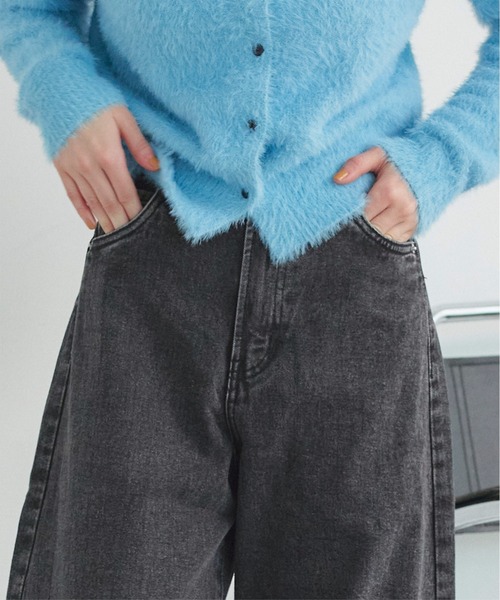 titivate(ティティベイト)の「カーブラインデニムパンツ(デニムパンツ・レディース・ブラック系その他/ブラック系その他2/アイボリー/ライトブルー/インディゴブルー/ブルー・M)」の7枚目の写真