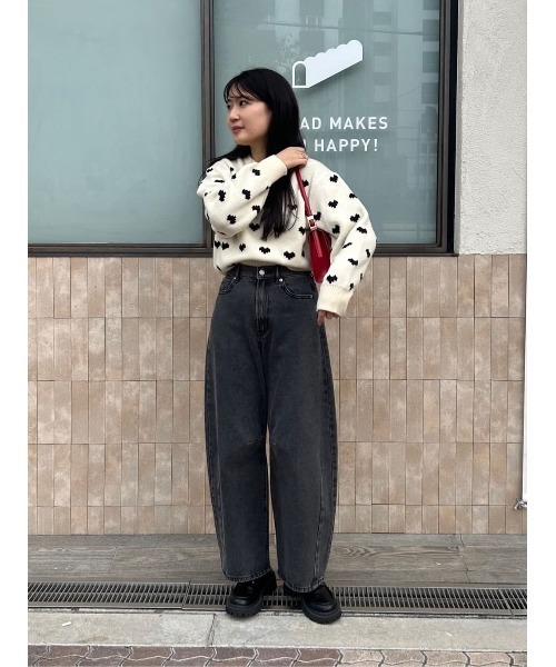 カーブラインデニムパンツ（デニムパンツ）｜titivate（ティティベイト