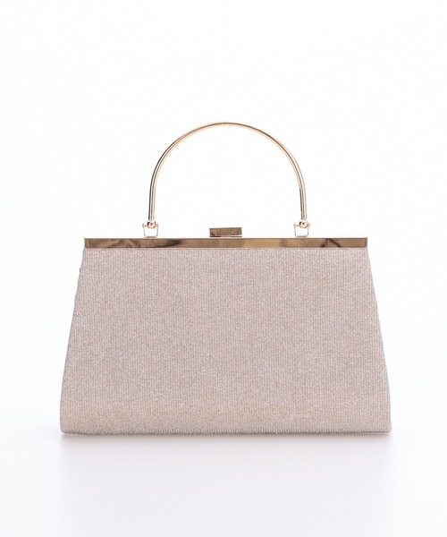 haremode（ハレモード）の「メタルハンドルラメプリーツパーティーバッグ（クラッチバッグ・レディース・ベージュ/シルバー/ブラック・FREE）」の10枚目の写真