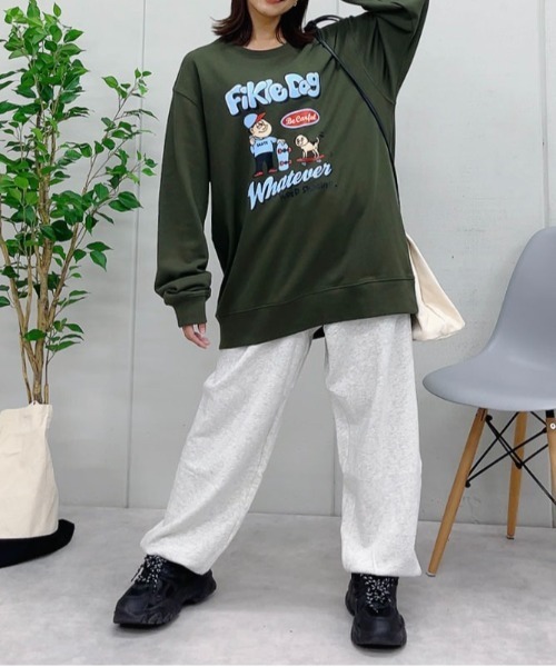 MODISH GAZE（モディシュガゼ）の「【MODISH GAZE】スケータードッグ裏毛スウェット(CP)（スウェット・メンズ・アッシュグレー/杢グレー/ブラック・L）」の9枚目の写真