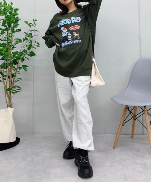 MODISH GAZE（モディシュガゼ）の「【MODISH GAZE】スケータードッグ裏毛スウェット(CP)（スウェット・メンズ・アッシュグレー/杢グレー/ブラック・L）」の8枚目の写真
