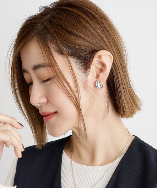 grove（グローブ）の「カラーメタルイヤリング（イヤリング・レディース・シルバー/ゴールド/ピンクゴールド・00）」の8枚目の写真