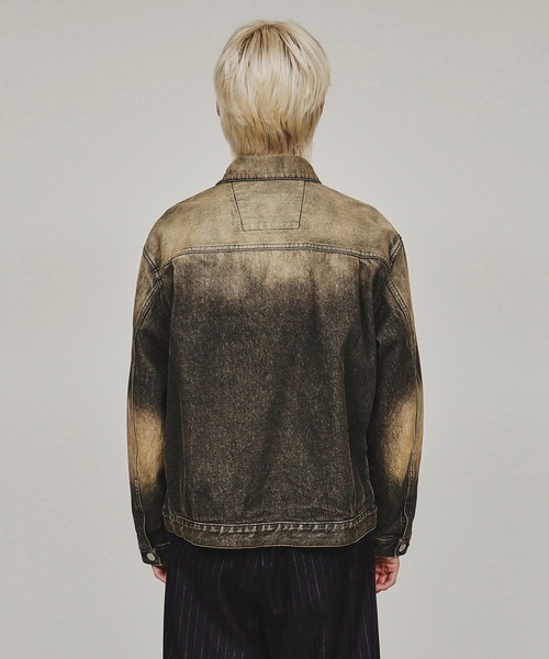 tk.TAKEO KIKUCHI（ティーケータケオキクチ）の「ウォッシュドカラーデニムブルゾン（デニムジャケット・メンズ・ネイビー/ブラック・02/03）」の5枚目の写真