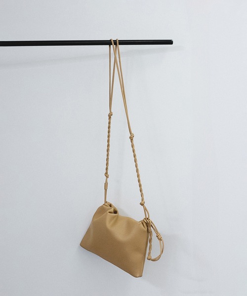 スプリットレザードロストミニショルダー/巾着バッグ（ショルダー