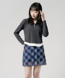 Tight Silhouette Half Zip Tos / タイトシルエットハーフジップトップス