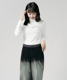 Tight Silhouette Half Zip Tos / タイトシルエットハーフジップトップス 秋物 秋服 2026年秋冬