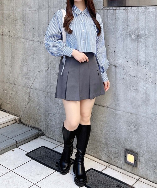 INGNI(イング)の「アソート胸リボンショートシャツ(シャツ/ブラウス・レディース・ブラック系その他3/ブルー系1/ホワイト系8・M)」の8枚目の写真