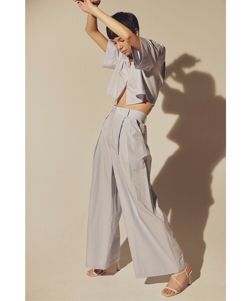 uncrave(アンクレイヴ)の「カラータイプライター ワイドパンツ(その他パンツ・レディース・ベージュ系/ピンク系/グレー系/ホワイト系/スカイブルー系・0/2/1)」の18枚目の写真