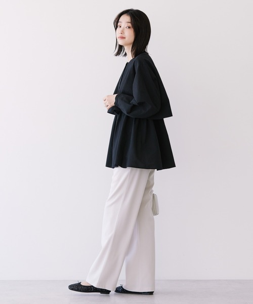 AMERICAN HOLIC（アメリカンホリック）の「サッカーティアードロングブラウス（シャツ/ブラウス・レディース・ピンク/ストライプ/その他5/ブラック/ブルー/オフホワイト/ライトグリーン・L/M）」の17枚目の写真